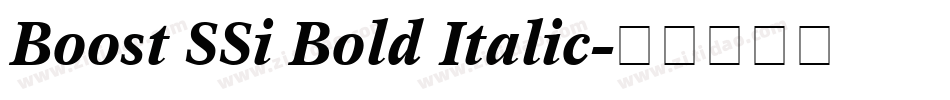 Boost SSi Bold Italic字体转换